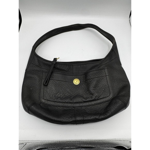 Coach Handbags - COACH Ergo Leather Tote Bag Black Grained Leather Handbag Authentic GC PT3